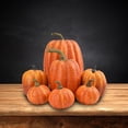 thumbnail image 3 of Bearachild Juego festivo de 7 calabazas artificiales para encantadoras decoraciones de bodas de otoño Kits de decoración para fiestas Amarillo, 3 of 6