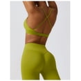 thumbnail image 2 of Sujetadores de entrenamiento de yoga con tiras y espalda abierta for mujer, almohadillas extraíbles entrecruzadas de soporte bajo for gimnasio deportivo, 2 of 7