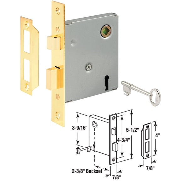 Prime Line E2294 Defender Security Mortise Lock Assembly Keyed, Each