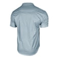 thumbnail image 3 of APEXFWDT Men's Stand Collar Cotton Linen Shirt Casual Short Sleeve Banded Collar Shirt for Vacation,XXL,Light Blue, 3 of 6