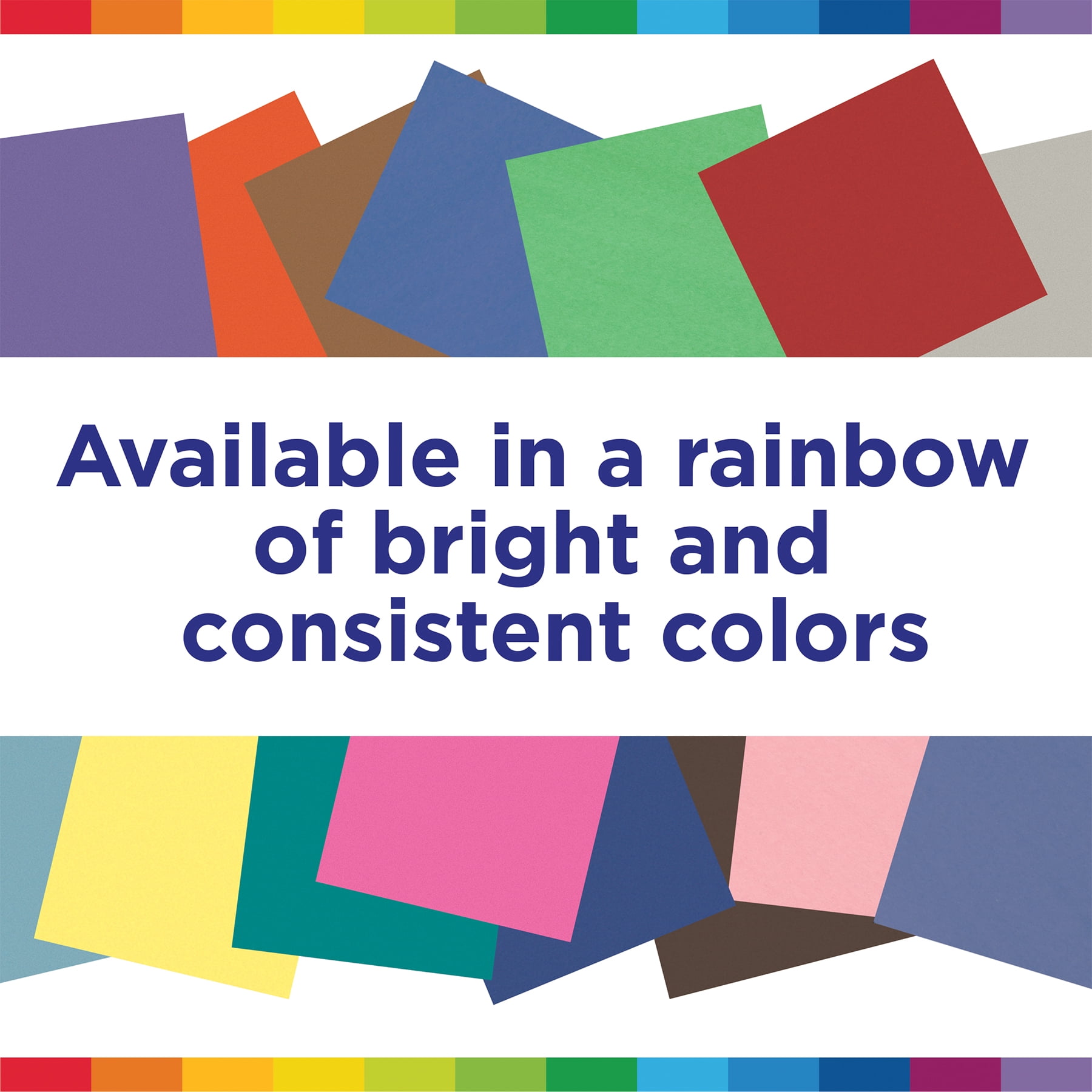 Prang Construction Paper, Medium Weight, Bright Blue, 9" x 12", 50 Sheets Per Pack, 10 Packs