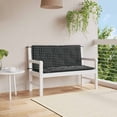 thumbnail image 1 of vidaXL Indoor/Outdoor Bench Cushions 2 pcs, Water-Repellent, Black Check Pattern 47.2"x19.7"x2.8", 1 of 6