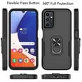 thumbnail image 2 of Galaxy A14 5G Case, 2 in 1 Phone Case for Samsung Galaxy A14 5G 6.6", Takfox Rubber & Rugged Shockproof Protection Heavy Duty Full Body Hard Bumper with Ring Stand Kickstand Cover,Black, 2 of 8