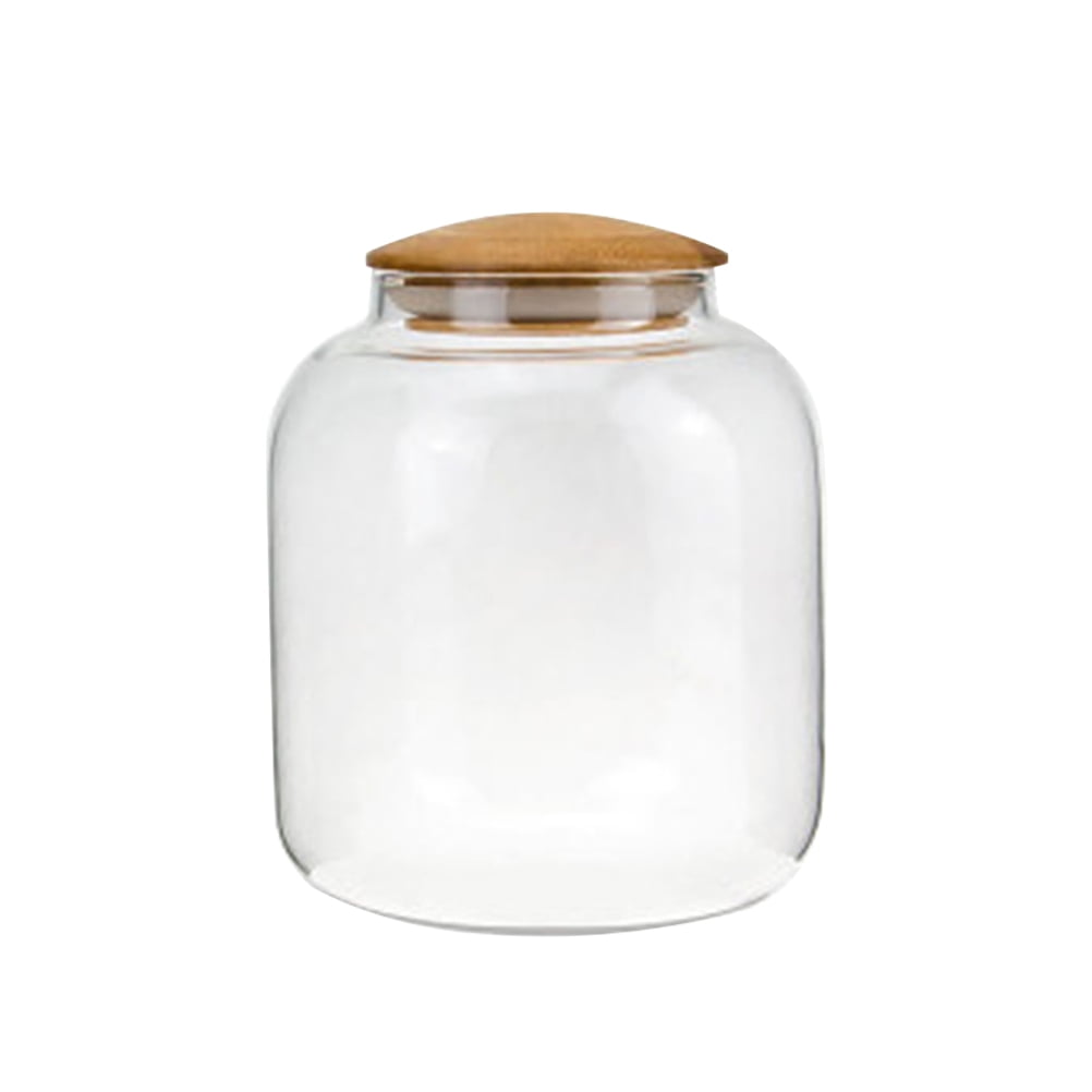 Etereauty Glass Containers Storage Jars Lids Food Coffee Jar Flour ...