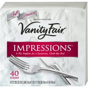 Vanity Fair Impressions Napkins, 40 Count