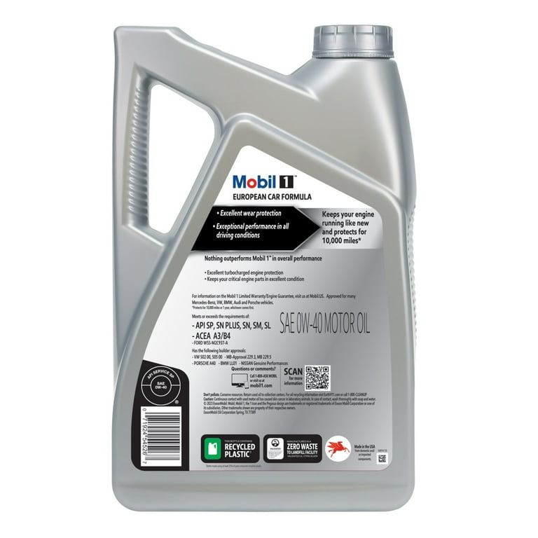 Mobil 1 FS 0W-40 Full Synthetic Motor Oil, European Car Mobil 1 FS 0W-40 Full Synthetic Motor Oil, European Car