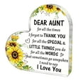 thumbnail image 2 of Aunt Gifts from Niece Nephew, "Dear Aunt" Acrylic Heart Sign, Grateful Message Decor/Paperweight, 4*4 inch Heart Sign for Aunt's Birthday Valentines Day Mothers Day Gifts, 2 of 9