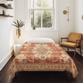 thumbnail image 4 of Orange Boho Tapestry for Bedroom Wall Hanging Tapestry, Geometric Antique Tribal Retro Ethnic Ceiling Backdrop Tapestries Poster Blanket Wall Decor for Teens Room Living Room Dorm 51" x 59", 4 of 8