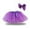 Purple, variant on Tulle Skirt for Girls Layered Blue Tutu Sparkle Skirt with Bow Hair Clip Elastic Waist Girls Ballet Tutu Girls Party Dress 2-4 Years