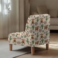 thumbnail image 5 of HELLHERO Anti Scratch Armless Accent Chair Protector for Office, Elastic Armless Accent Chair Cover, Cactus Calf, 5 of 8