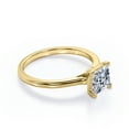 thumbnail image 3 of JeenMata 4 Prong - 4 Carat Princess Cut - Solitaire Ring - 18K Yellow Gold Plating Over Silver, 3 of 7
