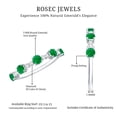 thumbnail image 6 of Rosec Jewels Emerald Half Eternity Ring for Women - AAA Quality - Natural Emerald Diamond Ring - Ready to Gift, 925 Sterling Silver, US 4.00, 6 of 7