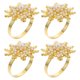 thumbnail image 1 of GOOHOCHY Juego de 4 sujetadores de servilletas navideños, anillos para servilletas, decoración para servilletas (dorado), 1 of 7