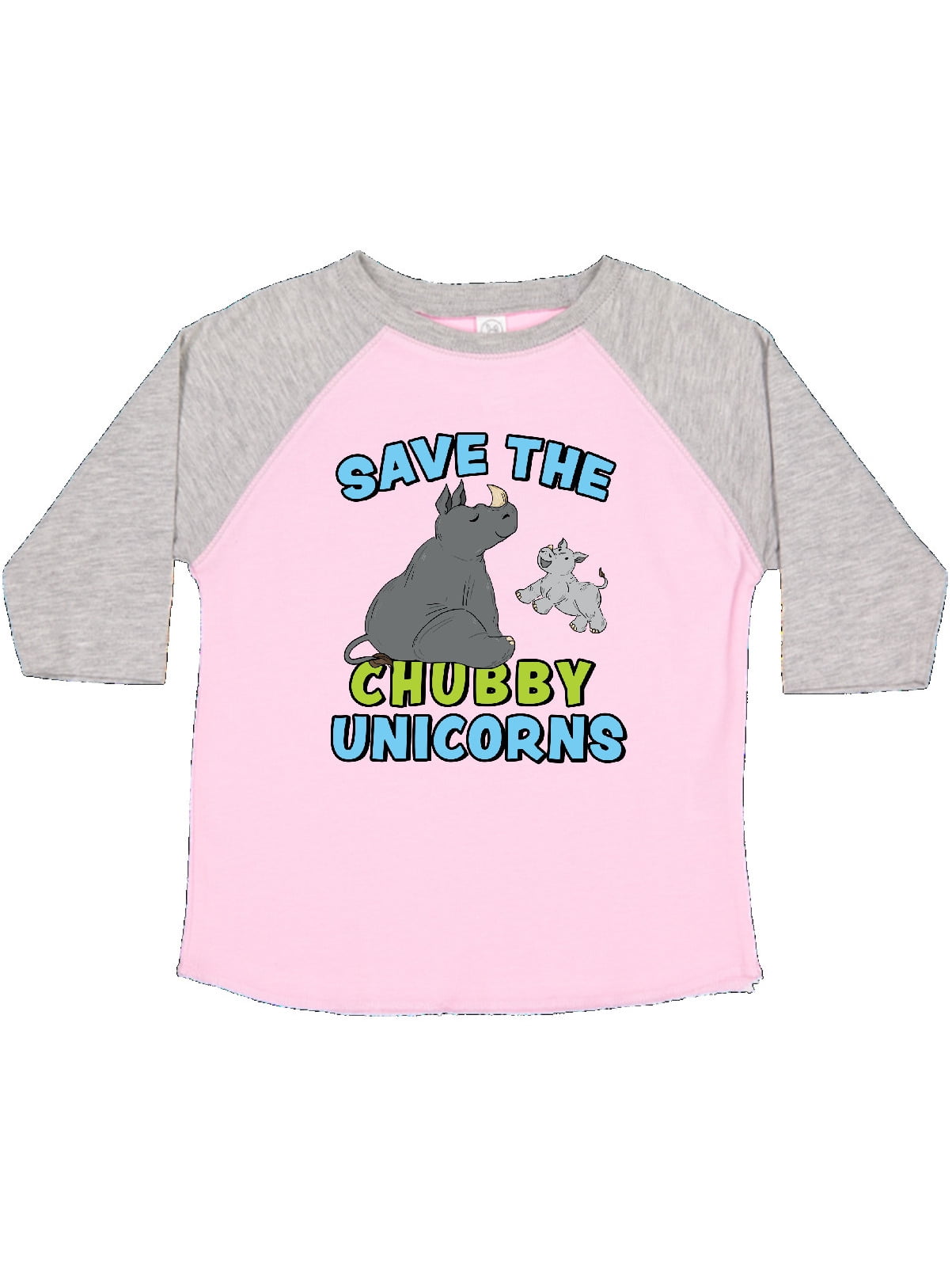 INKtastic - Save The Chubby Unicorns-Cute Rhinos Toddler T-Shirt - Walmart.com - Walmart.com