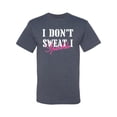 thumbnail image 2 of Wild Bobby, I Don't Sweat I Sparkle Glitter Fitness Print, Gym/Workout, Men Graphic Tee, Vintage Heather Blue, X-Large, 2 of 4