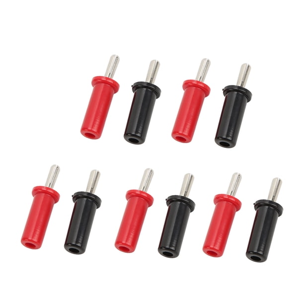 Conector Banana, Adaptador Banana Chapado En Oro, 10 Piezas, Seguro, Rojo Y Negro Para Cables De Altavoz