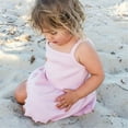 thumbnail image 4 of Xingqing 2 Pcs Robe Simple Sans Manches à Encolure Carrée pour Bébé Fille, Couleur Unie, Shorts, 4 of 5