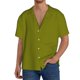 thumbnail image 1 of Fotbe Olive Camisa Estampada de Manga Corta para Hombre, Casual de Verano, Estilo Playero, Sin Arrugas-Large, 1 of 5