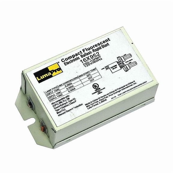 Manufacturer Varies CFL Ballast, Electronic, 13W, 120V (Formerly LumaPro) 16X952