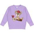 thumbnail image 2 of Inktastic Baseball Teddy Bear Toddler Sweatshirt, 2 of 4
