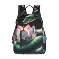 thumbnail image 1 of Fotbe Snake Holding A Lotus Mochila Ligera para Hombres y Mujeres - Duradera y Resistente al Agua, Ideal para Escuela, Trabajo, Viajes y Uso Diario, 1 of 7