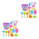 thumbnail image 4 of Greeniant Juego de agua divertido para niños - Juego de juguetes de playa coloridos e interactivos Accesorios de playa de plástico no tóxico Cubo encaje morado 2Conjunto, 4 of 6