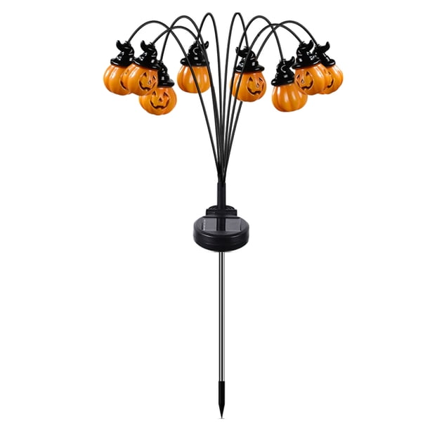 Luces Césped Decorativas para Caminos Halloween Solar IP65 Impermeable 6/8/10 LED Atmósfera Festiva Suministros Fiestas Al Aire Libre
