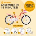 thumbnail image 4 of RoyalBaby Princess Girl Bicycle 16" with Training Wheels & Kickstand, Swan/Red, 4 of 12