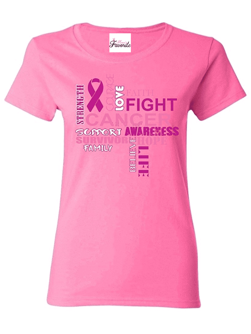 Mom's Favorite Womens Breast Cancer Awareness Short Sleeve TShirt