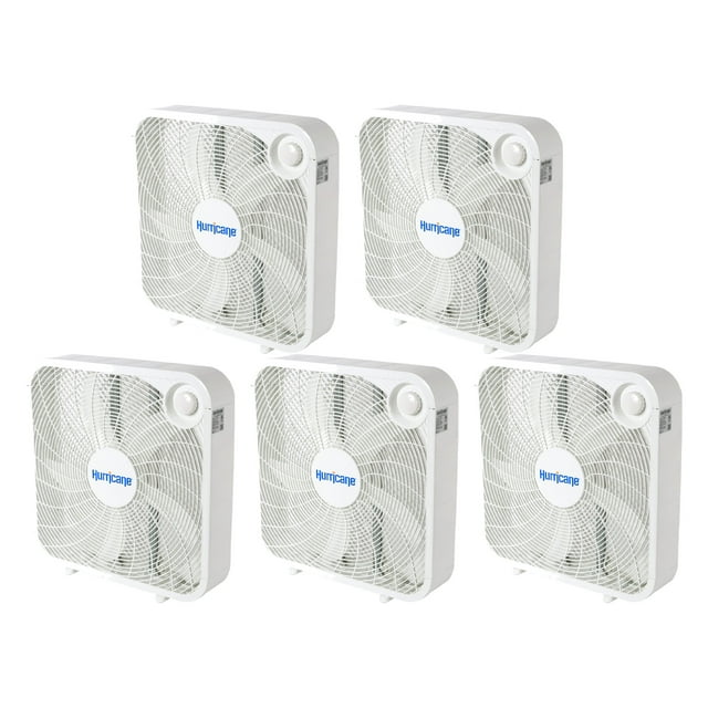 Hurricane 20 Pouces Classic Series Ventilateur sur Pied avec 3 Réglages de Vitesse, Lot de 5, Blanc