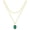 Green Necklace, variant on Gold Layered Necklaces for Women, 18k Gold Plated Crystal Necklace Paperclip Choker Emerald Green Jewelry for Women Gifts