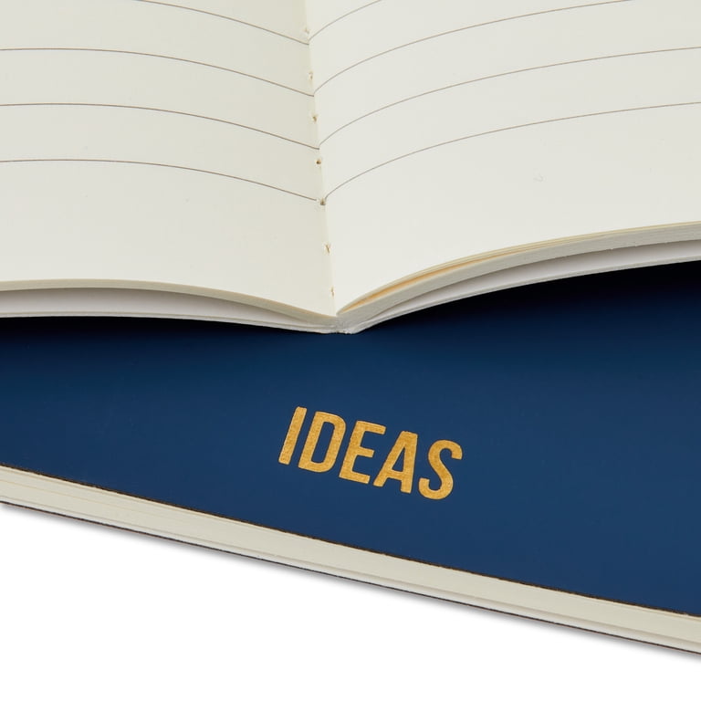 Pen+Gear Simulated Leather Journals Set Of 2, Taupe & Indigo photo 4