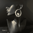 thumbnail image 6 of Elephant 925 Sterling Silver Bamboo Hoops, Earrings, 6 of 6