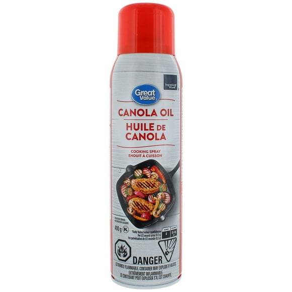 Enduit à cuisson huile de canola Great Value 400 g