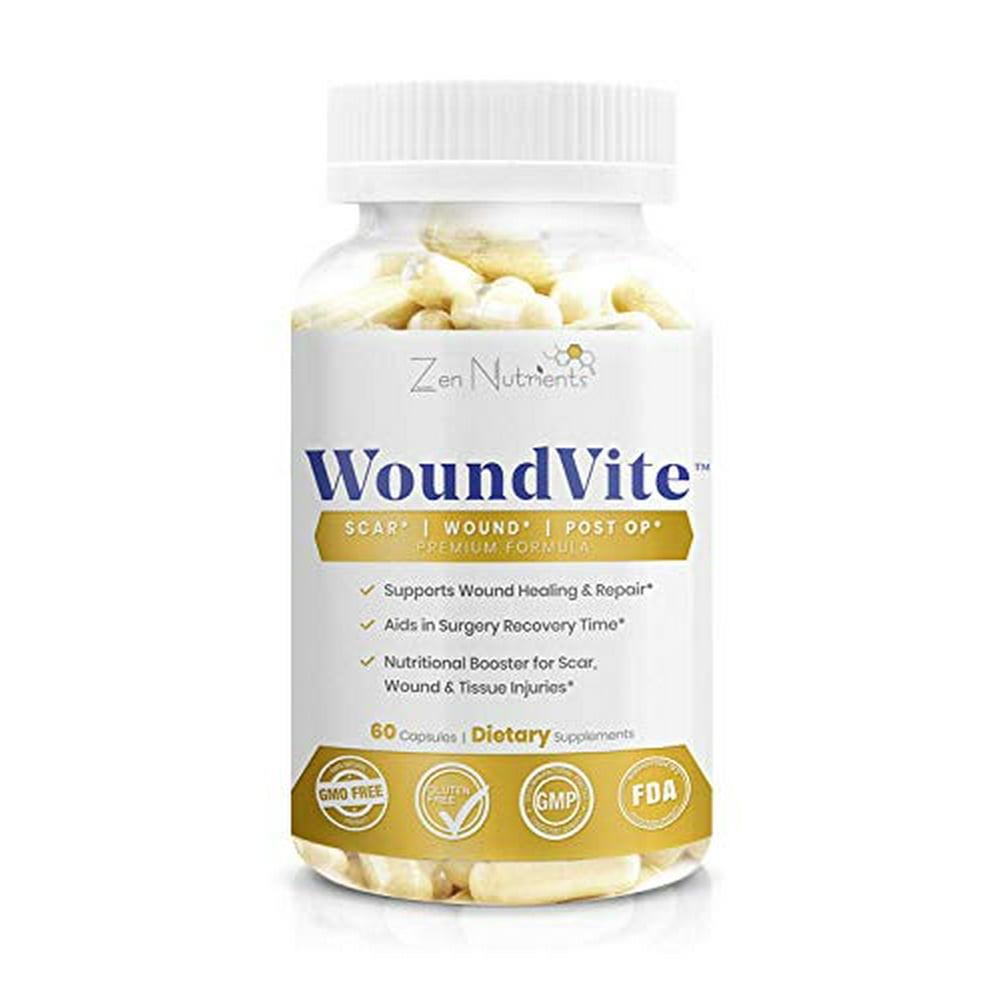 WoundVite Scar, Wound Care, Post Surgery Healing Vitamin; Wound