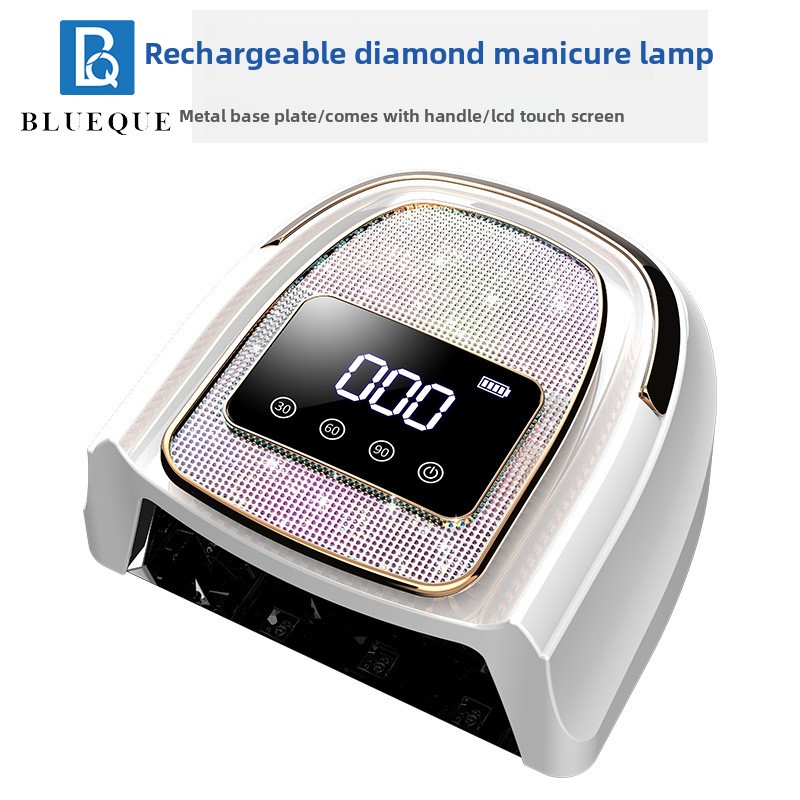Rechargeable Portable Nail Lamp - UV/LED Nail Dryer with Reflective Interior, 48W Fast Curing for Gel Polish, Compact Design for Home & Travel Use