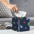 thumbnail image 6 of Kdxio Dinosaur Astronaut Print Tissue Box Cover,Square Decorative PU Leather Facial Paper Case Organizer Holder Dispenser for Bathroom,Night Stands,Desk,Car 5.2''X5.2''X5.2'', 6 of 8