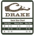 thumbnail image 5 of Drake Merino Wool Blend Socks, Green, Med (W 6-9 / M 4-9), 1 Pair, 5 of 5
