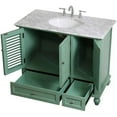 thumbnail image 5 of Elegant Decor Rhodes 42" Single Marble Top Bathroom Vanity in Vintage Mint, 5 of 16