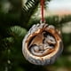 thumbnail image 4 of ¡Oferta por Tiempo Limitado!, Adornos navideños de animales Búhos Mapaches Decoraciones navideñas Colgantes para árboles de Navidad Impresión plana 2D Colgantes pequeños de acrílico Akmoler, 4 of 8