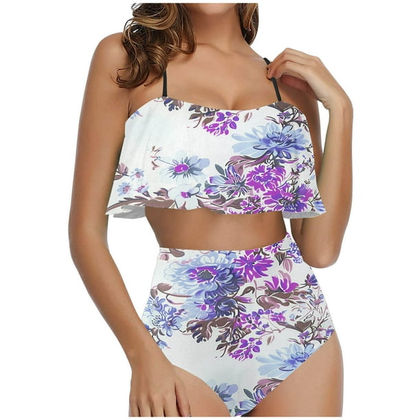 Traje de Baño para las Mujeres Traje de Baño Dividido de Eslinga, Trajes de Baño de Torso Largo para las Mujeres