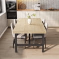 thumbnail image 3 of Rustic Industrial Dining Table for 6-10 – 70.87'' Rectangular Wood Table – Sturdy Black Metal Frame – Modern Farmhouse Style – Home, Kitchen, Living Room – Wood Color, 3 of 8