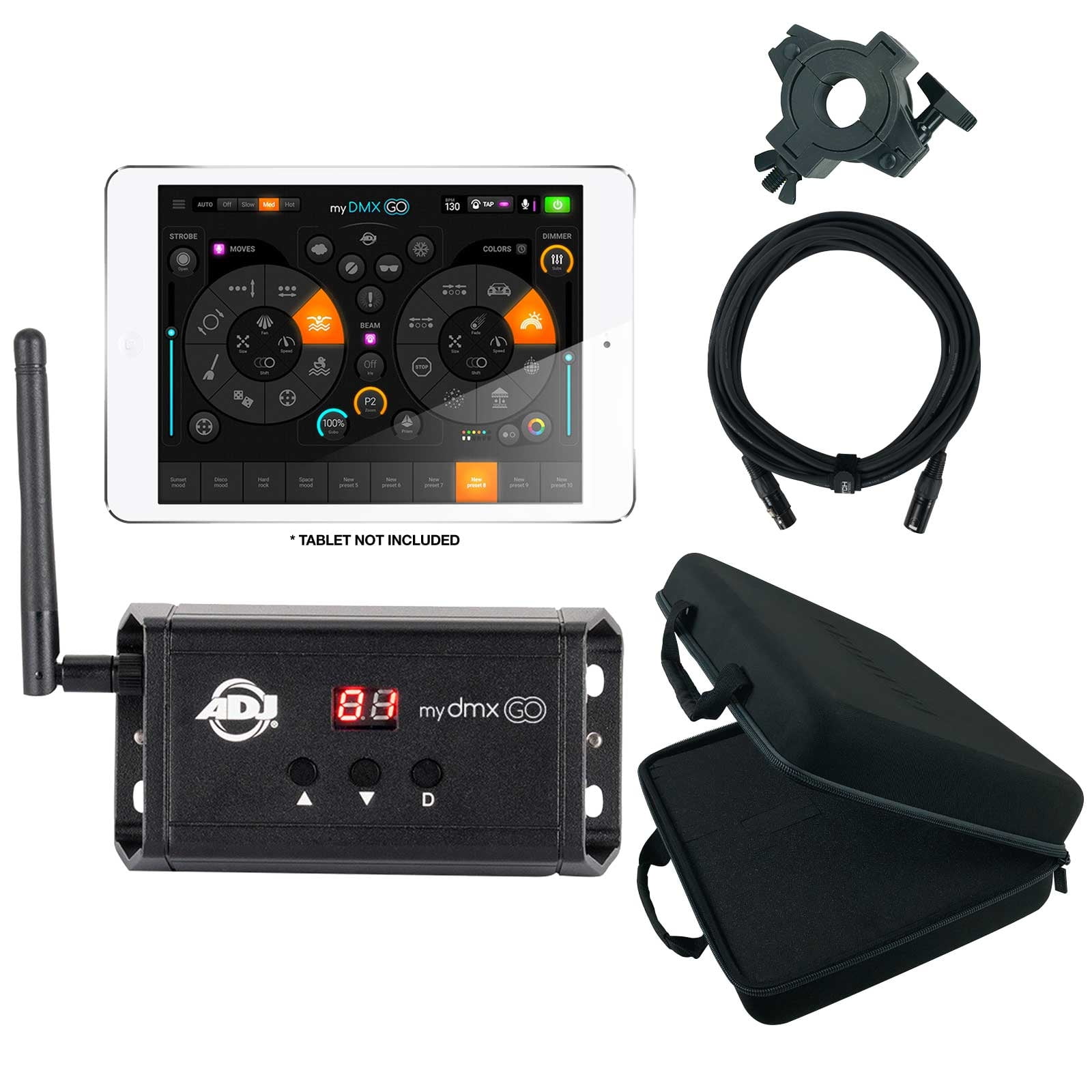 American DJ myDMX Go Wireless Lighting Control App and Case Package