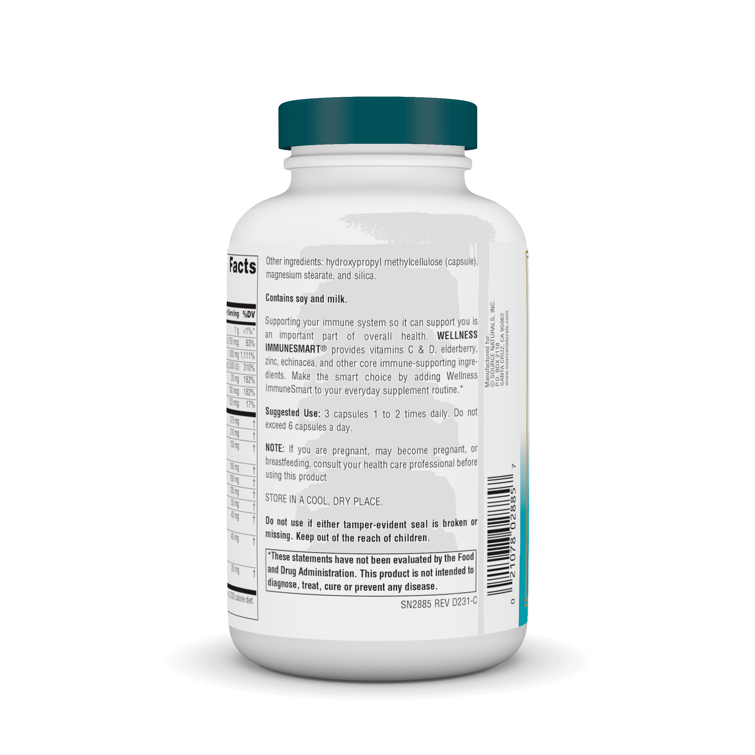 Source Naturals Wellness ImmuneSmart Core Daily Immune Support 180 Vegetarian Capsules