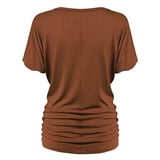 Rust V Neck Dolman Sleeve Top main image 1