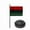 African American Desk Flag and Base, variant on Brazil Desk Flag with Base; American Made Rayon 4x6 inch Miniature Table Set Includes One Small Mini Country Stick Flags and One Black Stand (Brazil Desk Flag and Base)