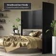 thumbnail image 6 of 6 ft. Tall Black Bamboo Wave Room Divider Screen, 6 of 8