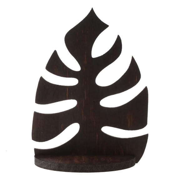 Wooden Monstera Shelf Wall Mounted Photo Frame Candle Book Storage Rack