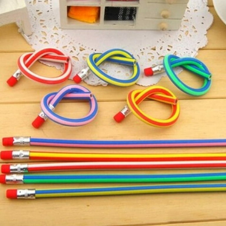Flexible Pencils Soft Bendy Pencils Multi Colored Striped - Temu