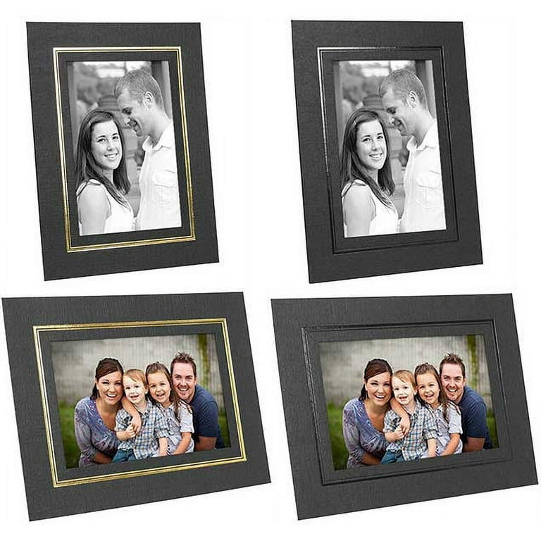 Black Cardstock Paper Portrait Folder 4x6 frame w/gold foil border (sold in  25s) - Picture Frames, Photo Albums, Personalized and Engraved Digital  Photo Gifts - SendAFrame